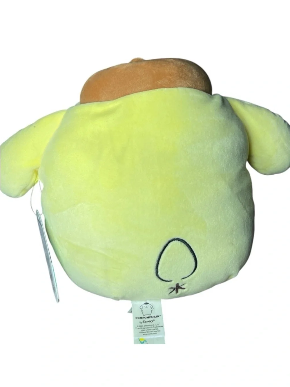 Sanrio Squishmallows Pompompurin Style Green Plush Toy with Heart Donut